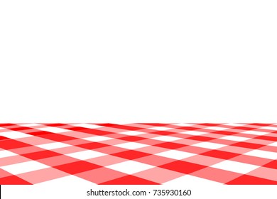 Red Gingham seamless pattern. Texture from rhombus/squares for - plaid, tablecloths, clothes, shirts, dresses, paper, bedding, blankets, quilts and other textile products. Vector illustration.