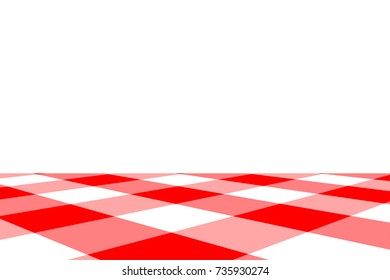 Red Gingham seamless pattern. Texture from rhombus/squares for - plaid, tablecloths, clothes, shirts, dresses, paper, bedding, blankets, quilts and other textile products. Vector illustration.