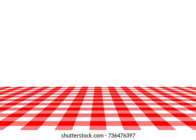 Red Gingham seamless pattern. Texture from rhombus/squares for - plaid, tablecloths, clothes, shirts, dresses, paper, bedding, blankets, quilts and other textile products. Vector illustration.