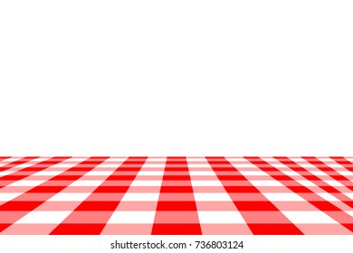Red Gingham seamless pattern. Texture from rhombus/squares for - plaid, tablecloths, clothes, shirts, dresses, paper, bedding, blankets, quilts and other textile products. Vector illustration.