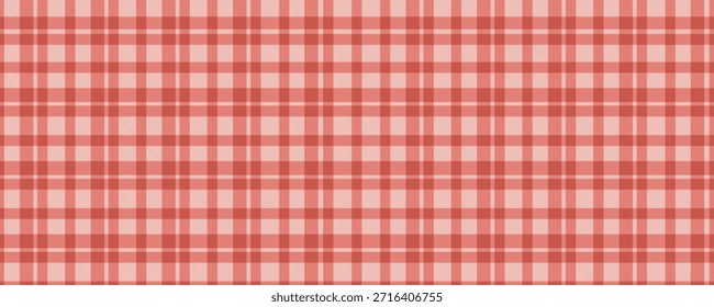 Patrón de fondo a cuadros sin fisuras de jingham rojo para tela, Fondo de pantalla y embalaje