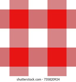 Red Gingham Tablecloth Seamless Background Pattern Design