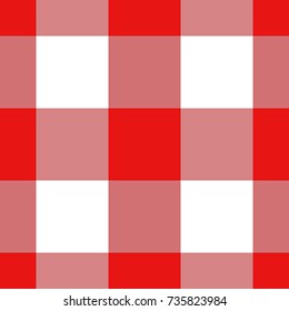 Red Gingham Tablecloth Seamless Background Pattern Design