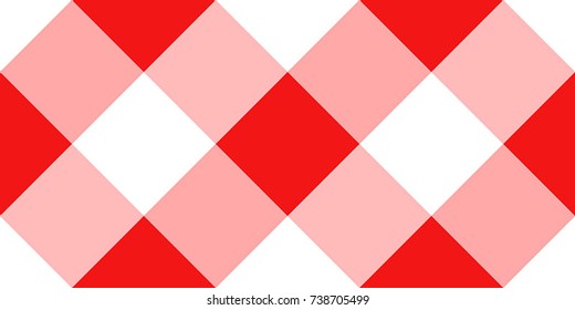 Red Gingham Tablecloth Seamless Diagonal Pattern