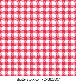 red gingham tablecloth seamless pattern background