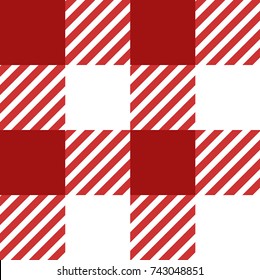 Red Gingham Tablecloth Seamless Pattern 