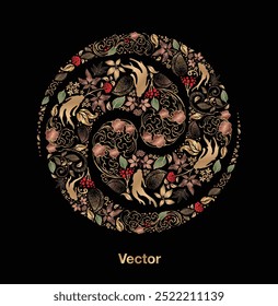 red ginseng traditional abstract element illustration flower floral design colorful art ornament decoration premium classic luxury 
provide elegance asia korea china design art element vector beauty