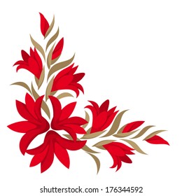 Vector Seamless Floral Border Design Stock Vector (Royalty Free ...