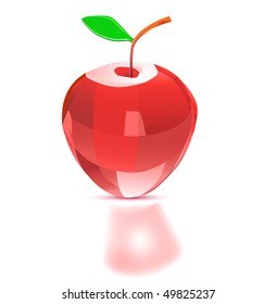 Red glass apple