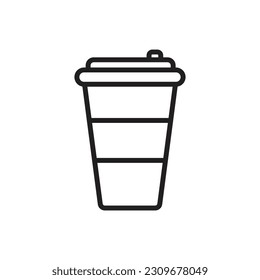Red Glass Outline Icon Vector Illustration
