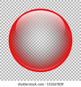 Red Glass Transparent Ball