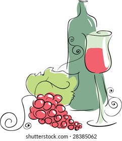 red glass wine grapes red wine red glass wine grapes shrub harvest produce branch vines glassware formal leaf ceremony painting picture wineglass image grape pencil vector alcohol crayon beverage cont