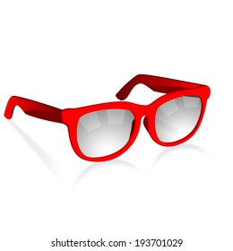 red glasses