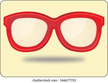 red glasses vector