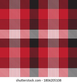 Red Glen Plaid textured seamless pattern suitable for fashion textiles and graphics