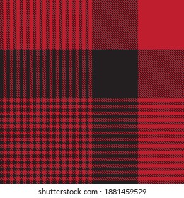 Red Glen Plaid textured seamless pattern suitable for fashion textiles and graphics