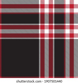 Red Glen Plaid textured seamless pattern suitable for fashion textiles and graphics