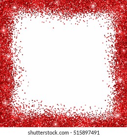 Red Glitter Border Frame