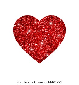Red glitter heart