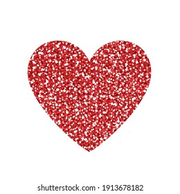 Red Glitter Heart - Love Symbol