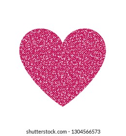 Red Glitter Heart. Vector