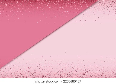 Red glitter on a white background. Abstract confetti background