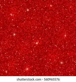 Red glitter seamless pattern, shimmer shiny texture. Vector illustration