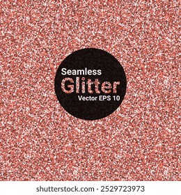 Red glitter seamless pattern, Shiny party background with golden shimmer texture.