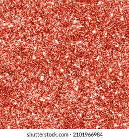 Red glitter sparks background. Shiny confetti and glitter sparkling texture with glowing lights. Vector illustration.
