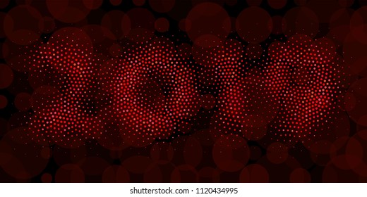 Red glitter texture of 2019 New Year on black background. Explosion of confetti. Grainy abstract texture vector illustration for web or print design.