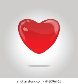 Red gloss heart.