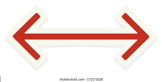 The Red Glossy Arrow Graphic Element / The Two Way Arrow / The Arrow