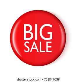red glossy badge