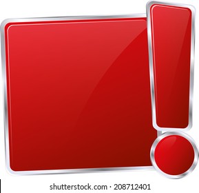 red glossy button