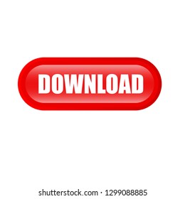red glossy button with text download inside