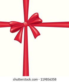Red glossy christmas bow