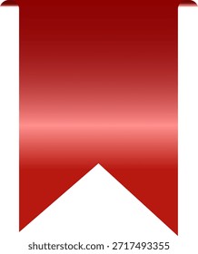 Etiqueta de cinta de esquina brillante rojo sobre fondo transparente. Anuncio de esquina de página doblada, pegatina promocional y elemento de etiqueta decorativa aislado (Ilustración vectorial)