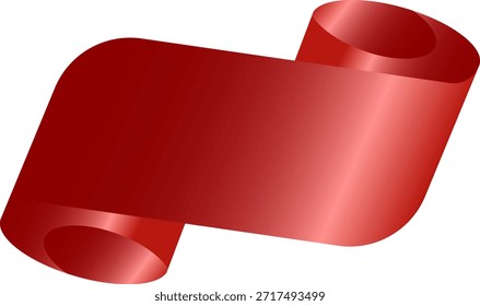 Etiqueta de cinta de esquina brillante rojo sobre fondo transparente. Anuncio de esquina de página doblada, pegatina promocional y elemento de etiqueta decorativa aislado (Ilustración vectorial)