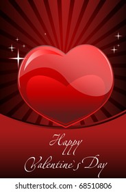 Red glossy heart