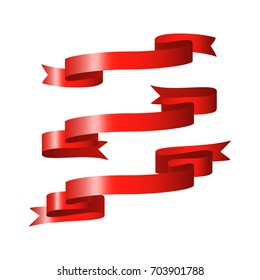 Rote glänzende Bandbanner