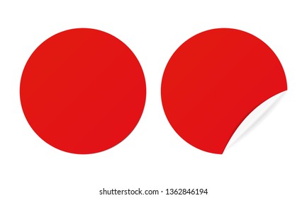 Red glossy sale label tag - sticker with blank copy space.