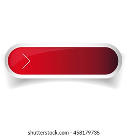 Red glossy web bar button vector