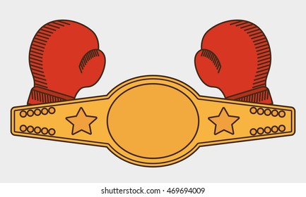 red glove boxing sport training icon. Colorful and flat design. Vector illustration