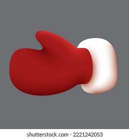 red glove for santa claus outfit