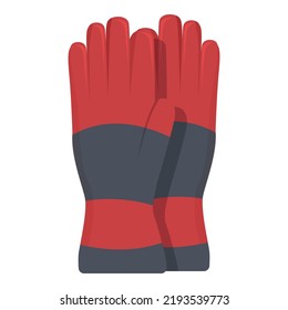 Red gloves icon cartoon vector. Jacket driver. Man safety