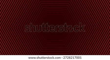 red glow hexagon tunnel loop. Seamless 4K animation. Abstract motion screen background with animated loop box. Glowing neon frames with bright colors on a black background. 3D rendering
