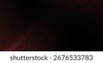 Red glowing graphic wave on black background. Luxury design template with red flowing wavy line design and text arrangement. Red Black modern background