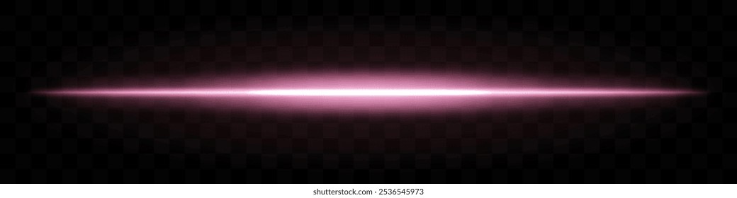 Red glowing light beam. Horizontal flare, bright line, radiant, abstract shine, luminous, futuristic glow, energy, dynamic streak, optical highlight, neon effect.