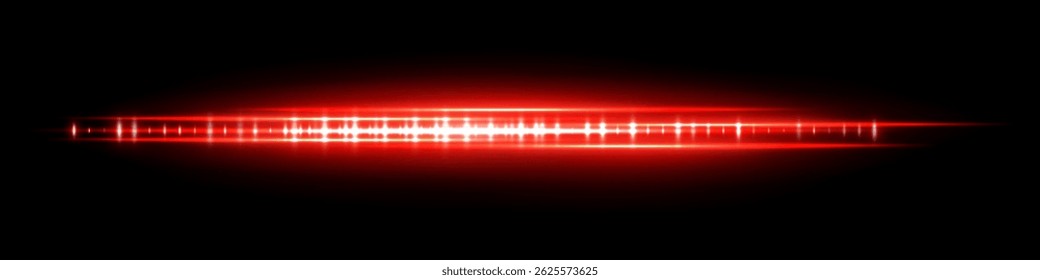 Onda sonora vermelha brilhante com picos luminosos agudos e reflexão brilhante sobre o preto. Ideal para visuais de comando de voz, exibição de som futurista ou interface de áudio digital.