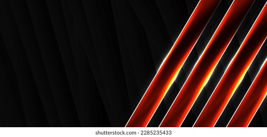 Rojo rayas brillantes de fondo técnico abstracto. Diseño de vectores.